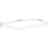 vidaXL Stenska polica 50x30x3,8 cm pravokotna akacija naraven rob | Shoptok.si