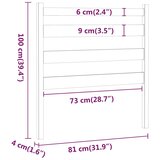  Uzglavlje za krevet boja meda 81 x 4 x 100 cm masivna borovina | shoptok.hr