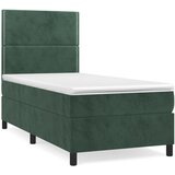 vidaXL Box spring krevet s madracem tamnozeleni 80 x 200 cm baršunasti Cijene