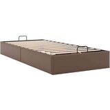 vidaXL Okvir kreveta bez madraca smeđi 100x200 cm umjetne kože | shoptok.hr