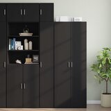 vidaXL Ozka omara za shranjevanje črna 30x42,5x225 cm inženirski les Cene