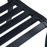  Vrtna klupa 125 cm crna čelična | Shoptok.si