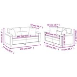  2-dijelni set sofa s jastucima sivi od umjetne kože | shoptok.hr