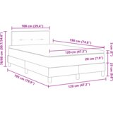  Box Spring Postelja z Matracem Temno Modra Mala Dvojna Žamet, (22051212) | Shoptok.si