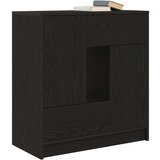  Komoda s predali in vrati, črna hrast, 70,5x34x74,5 cm | Shoptok.si