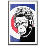  Plakat - Monkey Queen 60x90 Crni okvir s margom | shoptok.hr