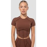 GymBeam Women‘s Cosmo Cropped T-shirt Brown S | Eponuda.com