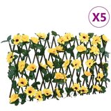 vidaXL Proširiva rešetka umjetnog bršljana 5 kom 5 kom žuta 180x30cm | shoptok.hr