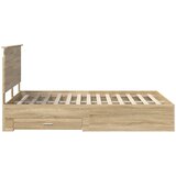  Krevetna konstrukcija s ladicama Sonoma hrast 135 x 190 cm | shoptok.hr