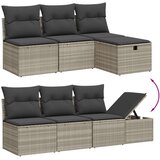 vidaXL 7-dijelni set vrtnih sofa svjetlosivi od poliratana | shoptok.hr