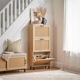 SoBuy Vhodni regal za čevlje s 3 vrati in 6 policami Natural, (21338229) | Shoptok.si