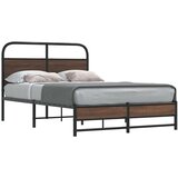 vidaXL Posteljni okvir brez vzmetnice 140x190 cm rjav hrast inž. les | Shoptok.si