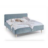 Meise Möbel Svetlo modra oblazinjena zakonska postelja z letvenim dnom 160x200 cm Mattis – | Shoptok.si