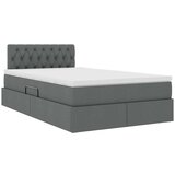  Krevet s prostorom za pohranu s LED-om Tamno siva 120 x 190 cm | shoptok.hr