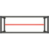  Za radni stol mat crni i mat crveni 140x50x79 cm metalni | shoptok.hr