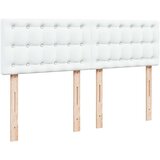vidaXL Otomanski posteljni okvir z vzmetnico bel 140x200 cm um. usnje | Shoptok.si