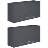  Vrtna saksija 2 kom. Antracit 100 x 20 x 49 cm Čelična vrata | shoptok.hr