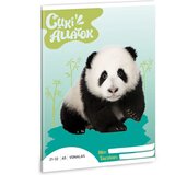 Ars Una srčkani - panda črtasti zvezek A/5 outlet | Shoptok.si