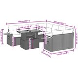  9-dijelni set vrtnih sofa od poliratana s jastucima sivi | shoptok.hr