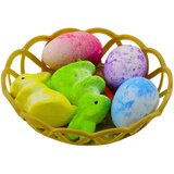  Easter Decorations In Basket Bunnies Eggs Carrot 6pcs | shoptok.hr