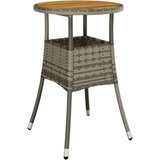  Vrtna miza Ø60x75 cm akacijev les in poli ratan siva, (20665832) | Shoptok.si