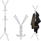  Kovinski obešalnik za plašče in klobuke 170cm bel | Shoptok.si