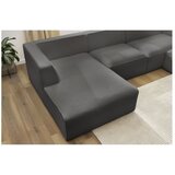 Bobochic Paris Tamno siva kutna garnitura od bouclé tkanine (s desnim kutom/u obliku slova "U") Megeve – | shoptok.hr