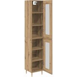  Highboard 2 pcs Umjetnički hrast Stakl | shoptok.hr