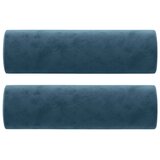  Ukrasni jastuci 2 kom modri Ø 15 x 50 cm baršunasti | shoptok.hr