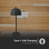  LED prigušiva punjiva stona lampa LED/1W/5V 3000-6000K 1800 mAh crna | Eponuda.com