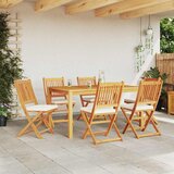  Sklopiva stolica s jastukom 6 pcs Bijelo 49 x 57,5 x 92 cm | shoptok.hr