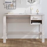 vidaXL Radni stol bijeli 110 x 40 x 75 cm od masivne borovine | shoptok.hr