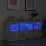 vidaXL Komoda s LED svjetlima siva boja betona 142 5x37x67 cm Cijene