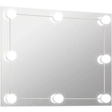 vidaXL Stensko ogledalo brez okvirja z LED lučkami pravokotno steklo | Shoptok.si