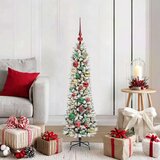 vidaXL Umjetno božićno drvce s stalakom Zelena i bijela 120 cm | shoptok.hr