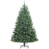 vidaXL Umjetno božićno drvce s nogom Zelena 240 cm PVC i metal | shoptok.hr