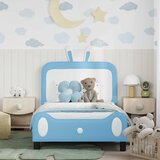  Krevet za djecu s uzglavljem Plava 90 x 200 cm PU | shoptok.hr