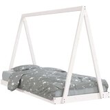  Otroški posteljni okvir bel 90x200 cm trdna borovina, (20787738) | Shoptok.si