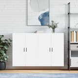 The Living Store Stenska omarica 2 kosa bela 69,5x34x90 cm - Stenska Omara, (21435941) Cene