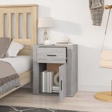  Noćni ormarić siva boja hrasta 50x36x60 cm konstruirano drvo | shoptok.hr