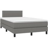  Krevet s oprugama i madracem tamnosivi 120 x 200 cm od tkanine | shoptok.hr