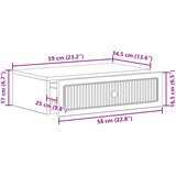 Stolna montirana na zid Crna 59 x 34,5 x 17 cm | shoptok.hr