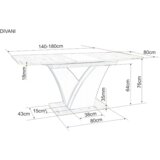 Molarem Home stol DIVANI - lamelirana ploča | shoptok.hr