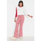 Trendyol Red Flare Knitted Trousers Cene