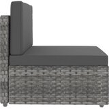  Modularni trosjed od poliratana sivi | shoptok.hr