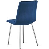 Libra stolica - tamnoplavi baršun / kromirane noge x 2 | shoptok.hr
