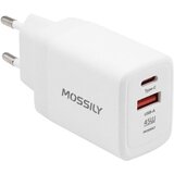 Mossily Punjač JT-G45P, USB-A + Type-C, 45W PD + QC 3.0, Beli Cene