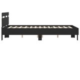  Okvir kreveta s uzglavljem i LED crni 120 x 200 cm | Eponuda.com