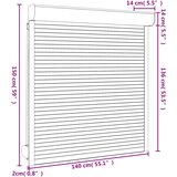 Roletna Antracit 140 x 150 cm Aluminij i poliuretan | Eponuda.com