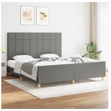  Za krevet s uzglavljem tamnosivi 180 x 200 cm od tkanine | shoptok.hr